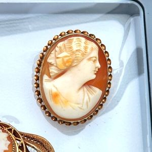 10KT cameo pin/pendant